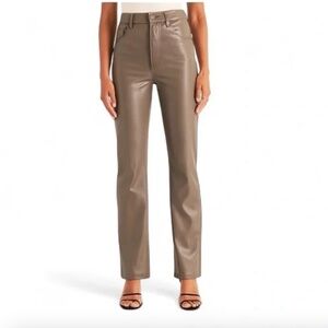 Abercrombie & Fitch • 90s Straight Ultra High Rise Vegan Leather Pant